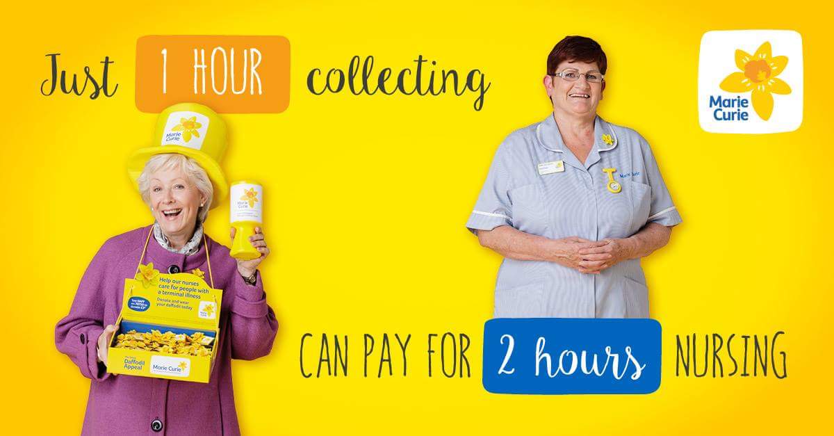 Can you give a few hours of your time to help with the Marie Curie Great Daffodil Appeal? #volunteer T: 07525 800557