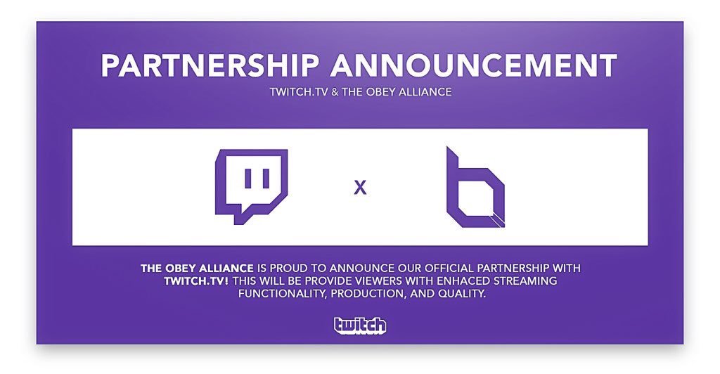 We are proud to announce that we've partnered with <a href="/Twitch/">Twitch</a> Stream team very soon! Stay tuned for our upload tonight!