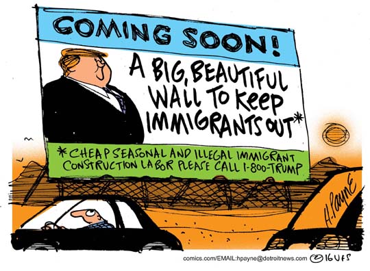 Image result for trump immigrant cartoon