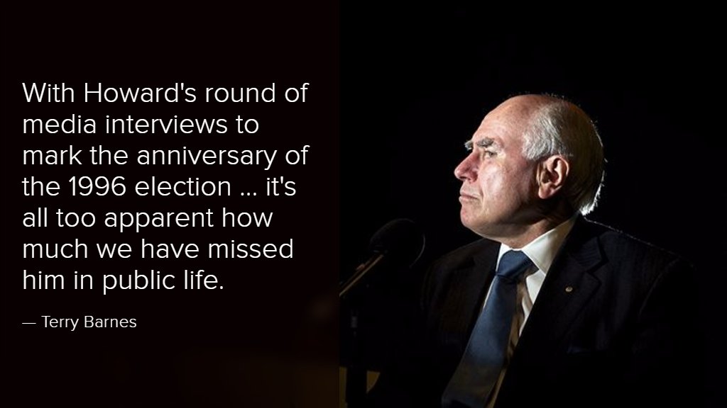 ABCthedrum's tweet photo. John Howard was the greatest PM of our time. None of his successors match him @TerryBarnes5 https://t.co/weSUDtFEpU https://t.co/c8hlDONnuZ
