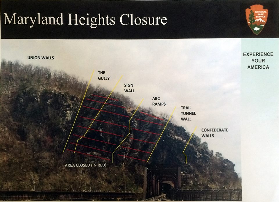 HarpersFerryNPS's tweet photo. Peregrine falcons attempting nest on MD Heights. Portions of cliff face closed. More info: https://t.co/i7SJ6FKHFz https://t.co/n8eCTOv2Wo