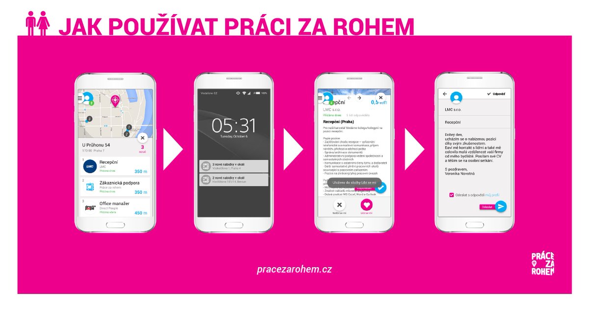 pracezarohem's tweet photo. Napovězte aplikaci, jaká práce vás zajímá a hned dozvíte o nabídce ve vašem okolí - https://t.co/310aFCpm4H. https://t.co/5qbZYfEiTh