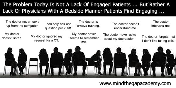 Healthmessaging's tweet image. Here's A Different Perspective On Patient Engagement ... mindthegapacademy.com #HIMSS16 #PatientEngagement #hcmktg