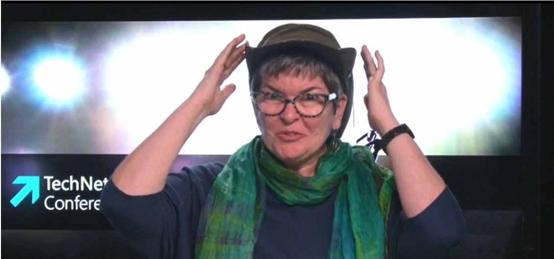 WirelessLife's tweet image. What?! @maryjofoley and @RicksterCDN look like twins! Thks to the magic of @RicksTilleyHat #TechNetVC
