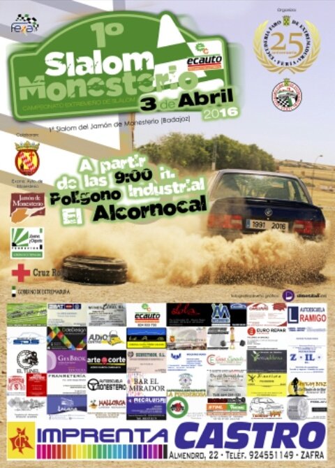 ManuRallyes's tweet photo. El día 3 de Abril, Primer Slalom Monesterio. Organizado por Escudería Faro de Extremadura. 🚗💨 ¡No podéis faltar! https://t.co/1jtJfLJd9C