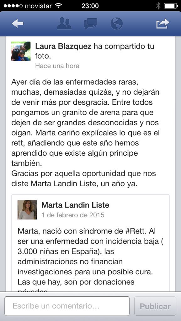 LandinMarta's tweet photo. Pues eso... #RettSyndrome https://t.co/ZEDvwU6HTe