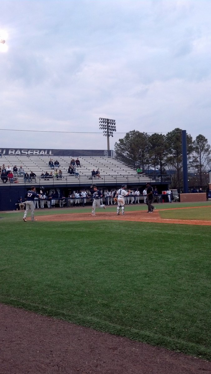LibertyBaseball's tweet photo. Flames lead! Grabowski laces a solo shot over the left field wall to give the #FlameTrain a 5-4 lead in top 8th! https://t.co/vTeQSMXHl9