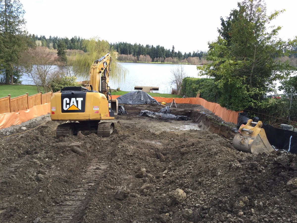 ImpDemolition's tweet image. #ImperialDemolition #Demolition finished. #Excavation for the new House foundation,  Edmonds, WA., Lake Ballinger.