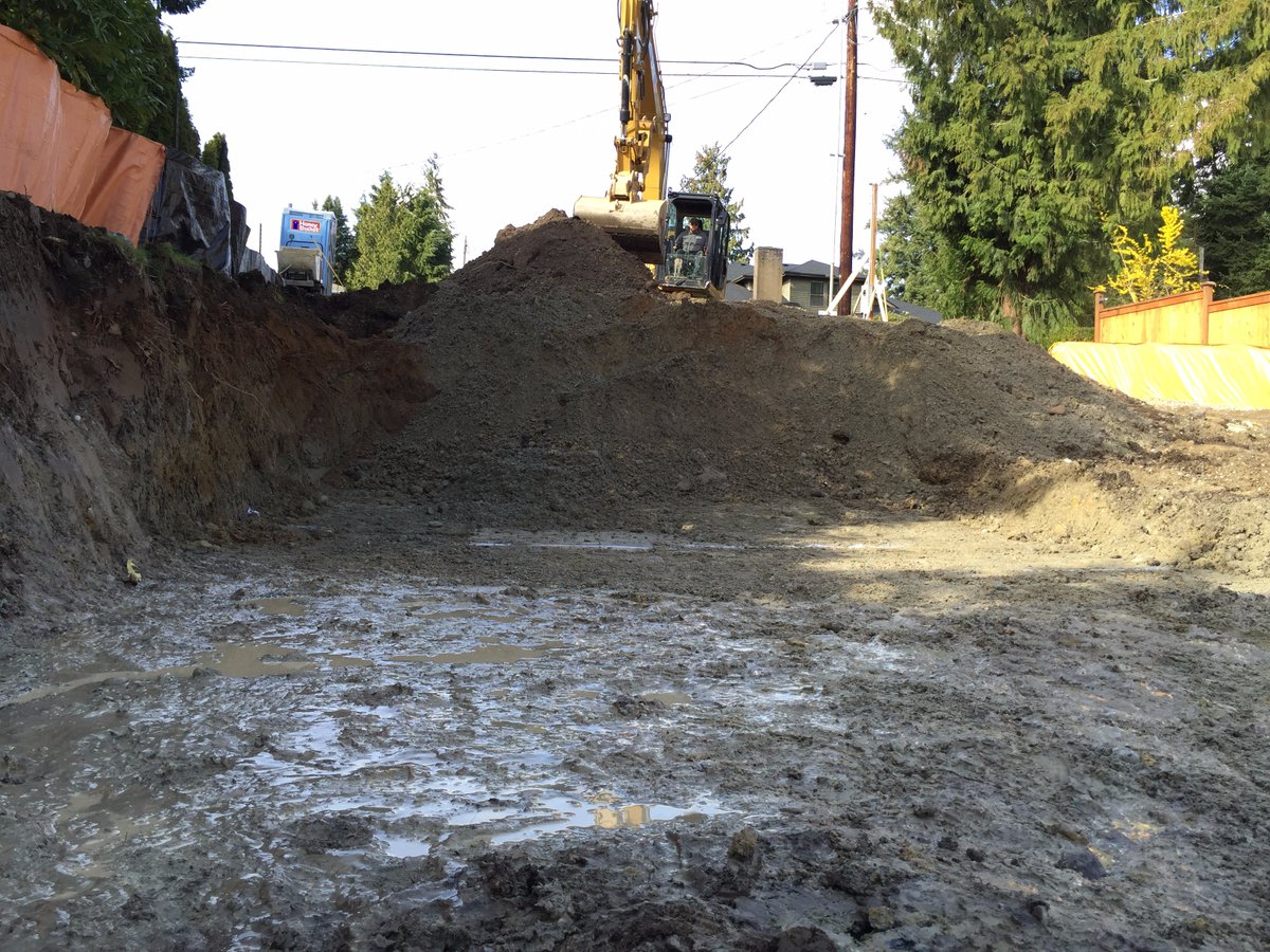 ImpDemolition's tweet image. #ImperialDemolition #Demolition finished. #Excavation for the new House foundation,  Edmonds, WA., Lake Ballinger.