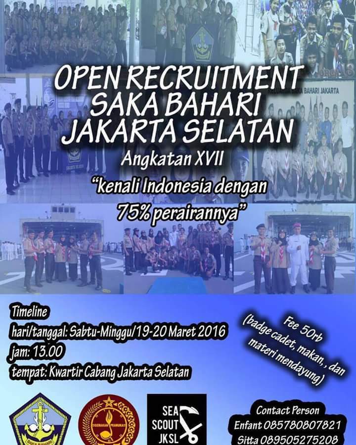 Yang mw aktif Saka Bahari Jakarta Selatan..bisa cek poster dr kak
<a href="/ican_59/">Kang Sablon</a> <a href="/dkcjees/">DKC Jakarta Selatan</a> <a href="/kwarda_dki/">Kwarda DKI Jakarta</a> <a href="/dkd_dki/">DKD DKI JAKARTA</a> <a href="/dki_scout/">berita pramuka dki</a>