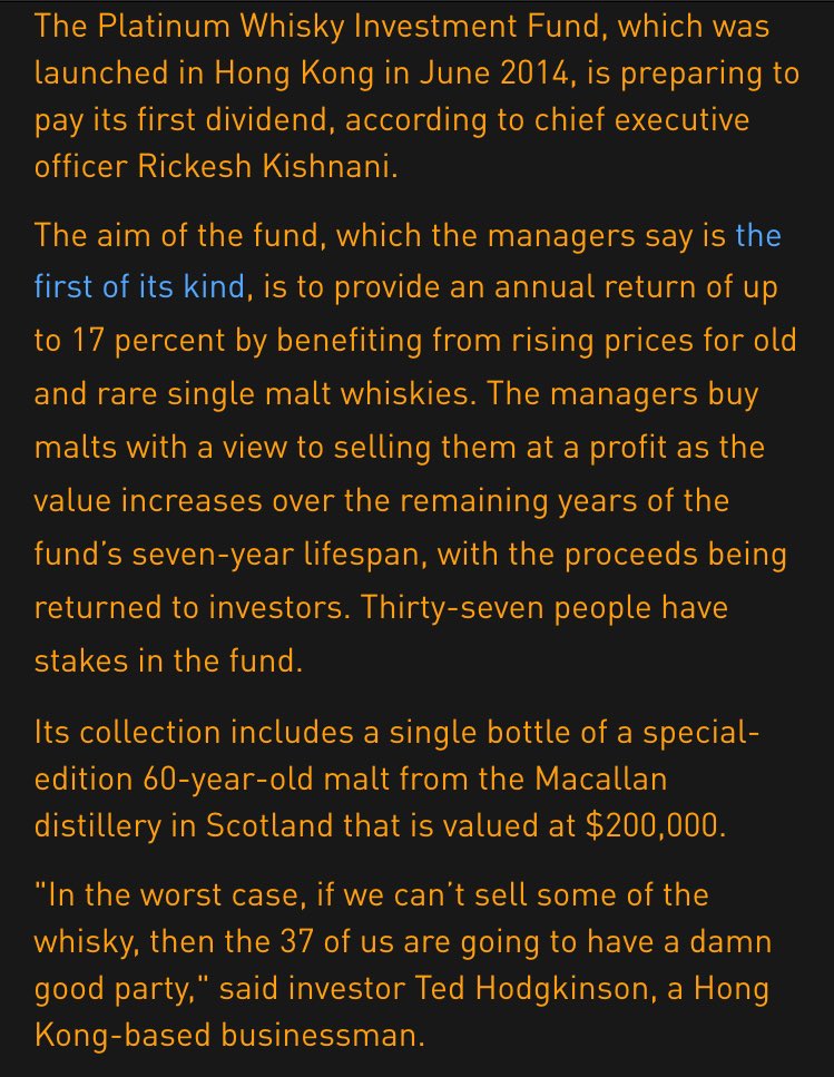 "In the worst case, if we can’t sell some of the whisky, then 37 of us are going to have a damn good party" #hero