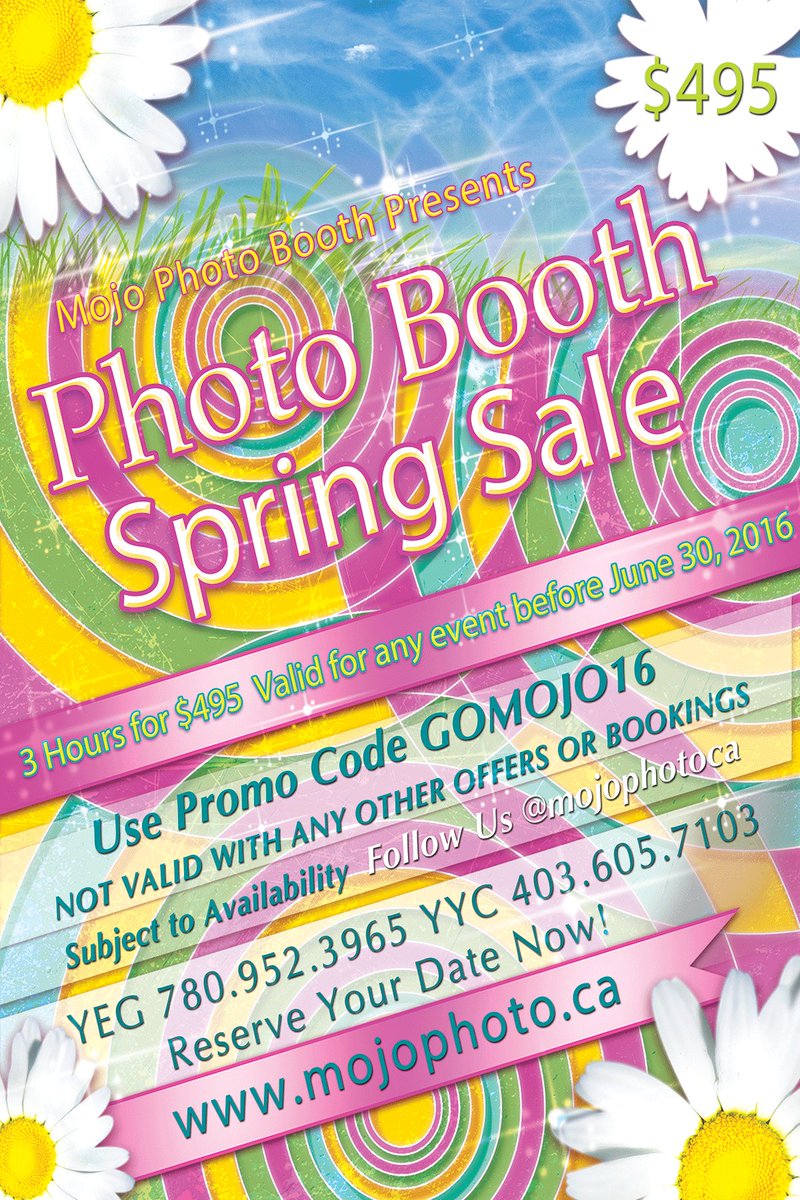 We are so tired of waiting for Spring! #photoboothsale Use the Promo Code to get your deal!