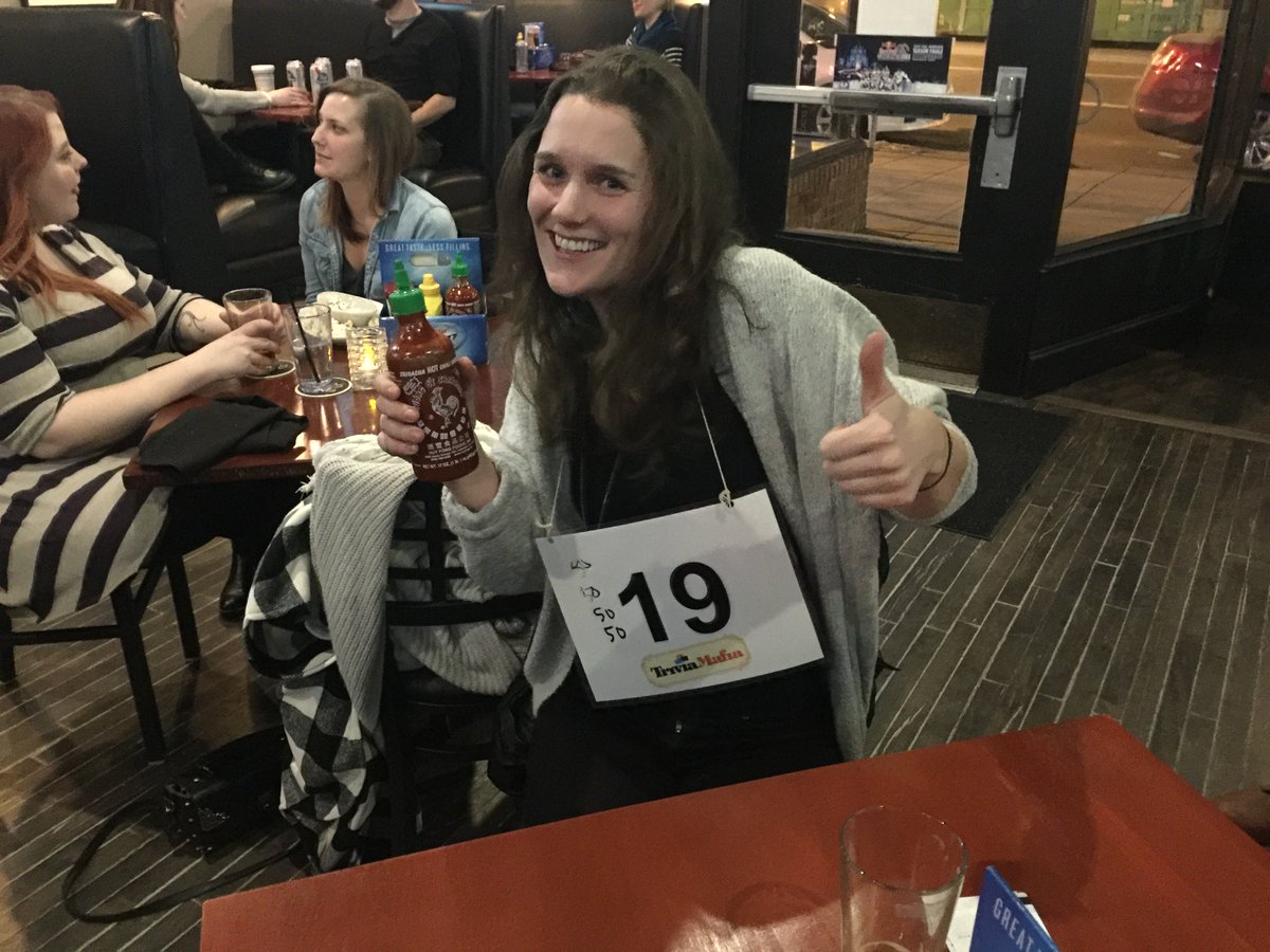 twinkiejiggles's tweet photo. it's me and @mj_hertel rocking #guessroulette at @irondoorpub-week 1 was fun. bring the gang down for wk 2!!wed at 8 https://t.co/sWJ48ca4ra