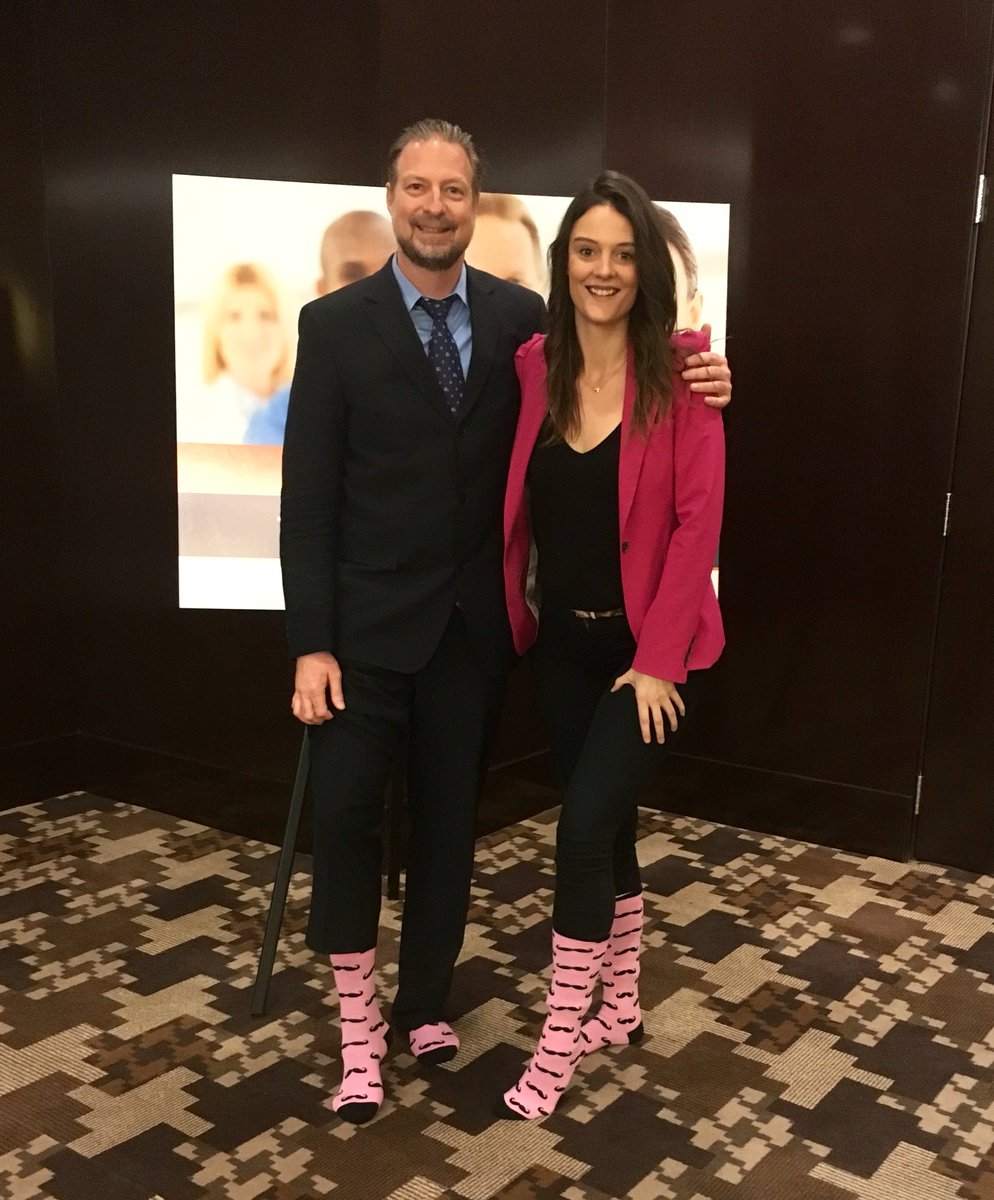 Estrellajrios's tweet image. #pinksock connection at #C3Med after @nickreeldx talk! @Demaerschalk @MayoInnovation @HelloBwom #HIMSS16 #healthtech