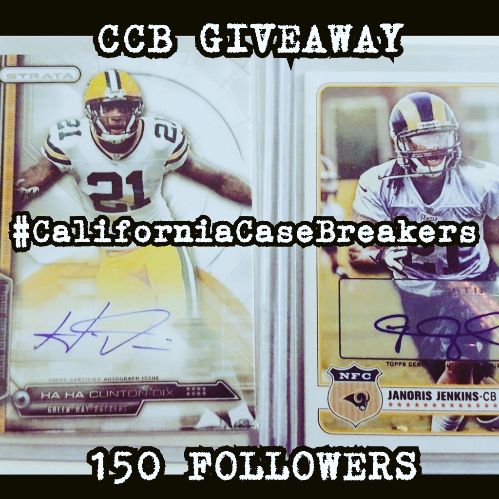 CalCaseBreakers's tweet image. Let's get to150 followers! #giveaway  #footballcards #casebreakers #sportscards #breaklife #CaliforniaCaseBreakers