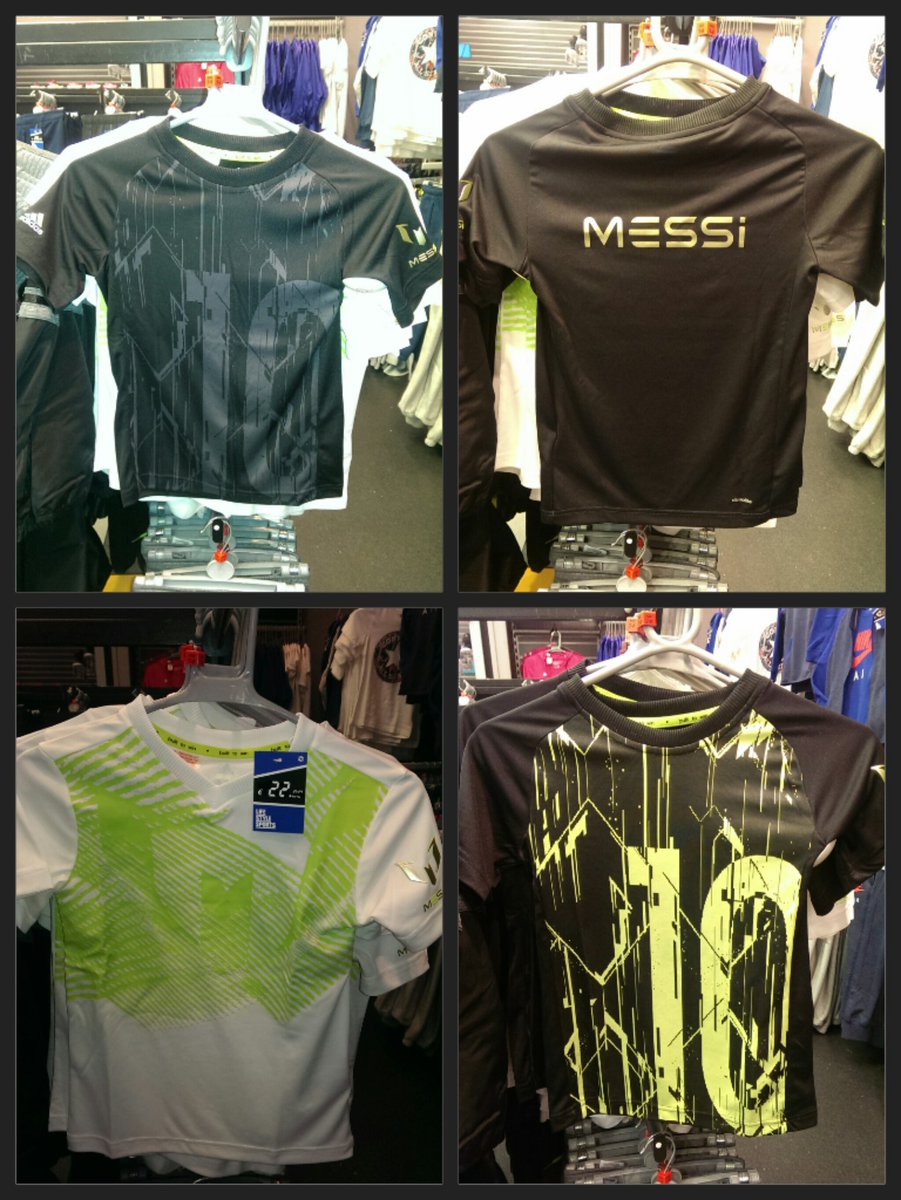 TeamMahon's tweet photo. New #Messi Kids range now instore. Here are the t-shirt styles in the range. Starting at €22 #adidas #builttowin https://t.co/xSOynV4AWp