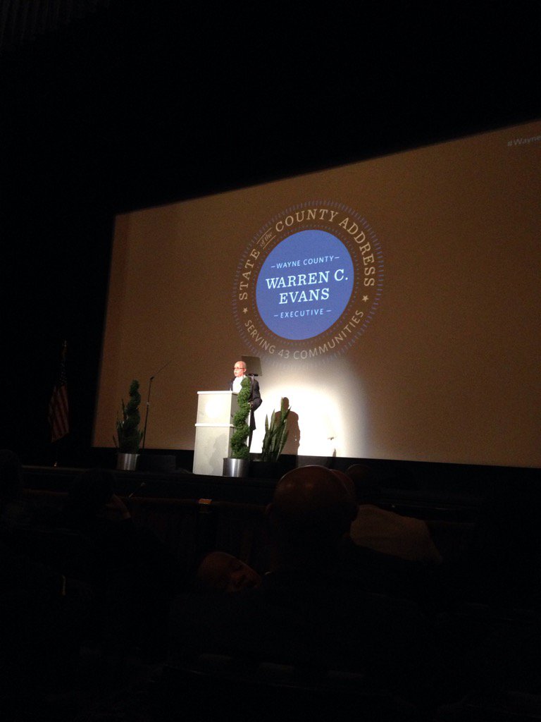 MarkHackel's tweet photo. Warren Evans giving his SOC. @countyexecevans @waynecountymi https://t.co/AFzjlxOPoI