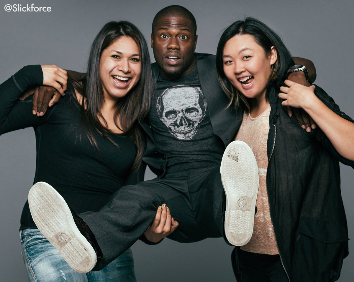 Slickforce's tweet photo. @KevinHart4real flying high at his shoot with @ChristianArias &amp; @jzzypark at Slickforce. https://t.co/df5gf8mN2W https://t.co/JcWtBMjS0i