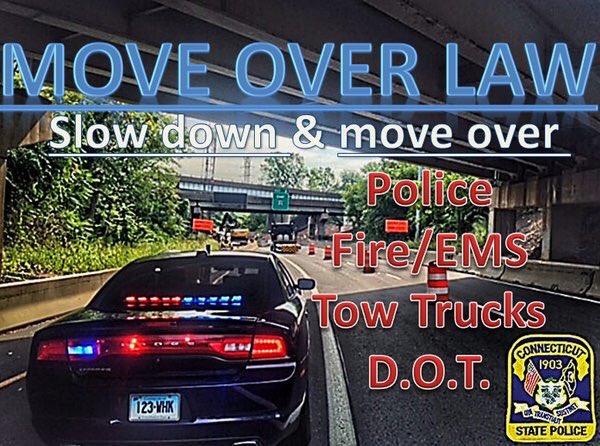 FPDCT's tweet photo. @FPDCT is joining @CT_STATE_POLICE and increasing enforcement to remind drivers to Move Over! #MoveOverCT https://t.co/29rb3nJmmm