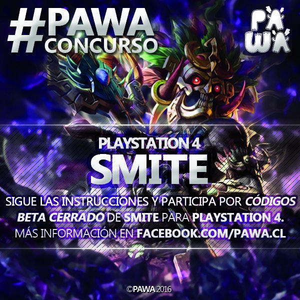PAWAcl's tweet image. RT @SmiteGame @HiRezStew Participa por #Códigos para #BetaCerrada de #SMITE @PlayStation 4 goo.gl/Cy56iO