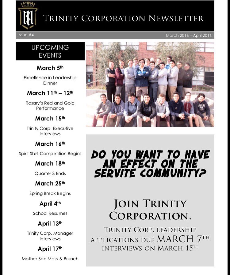TrinityCorpSHS's tweet photo. See what's happening with Trinity Corp. on our newsletter! #credo #trinitycorp https://t.co/uars7XJEY0