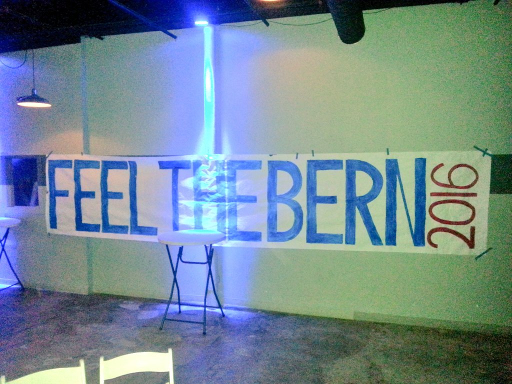 tulsaforbernie's tweet photo. We are dressing up the @IDLBallroom for our #SuperTuesday watch party!! #FeelTheBern #TulsaForBernie https://t.co/93gbOfSd6A