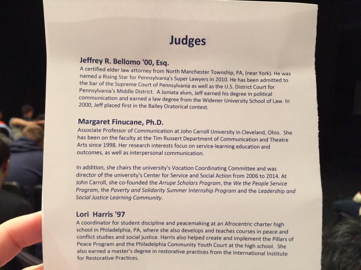 gennawk's tweet photo. Special thanks to tonight's judges who have a tough job and the #couragetoact to do it! #bailey2016 https://t.co/6U98Y6pGGe