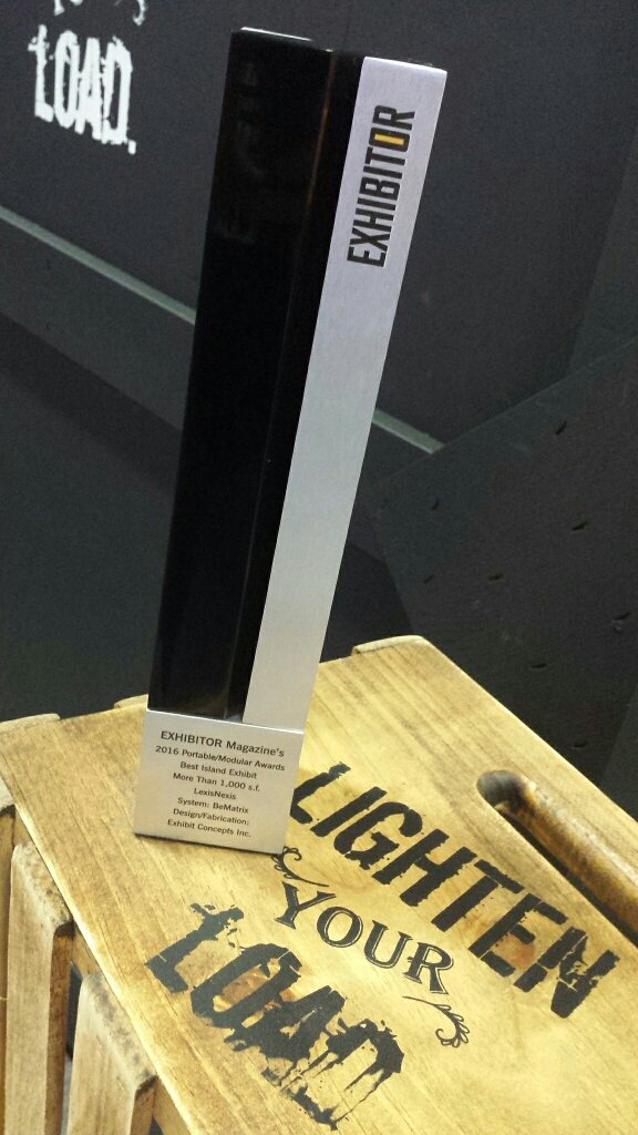 exhibitconcepts's tweet photo. Best Exhibit over 1000 Sq ft- LexisNexis for @ExhibitorMagazine Port/Mod Awards at #EXHIBITORLIVE. #connectwitheci https://t.co/0xz4oHGURP