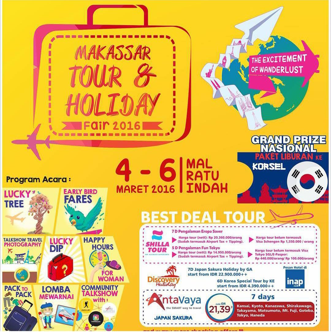 rajawalioffice's tweet photo. Ikuti "Makassar Tour &amp; Holiday" #rajawalimediainfoevent
https://t.co/TG9KJZrpLM https://t.co/IfhEOQsNdS