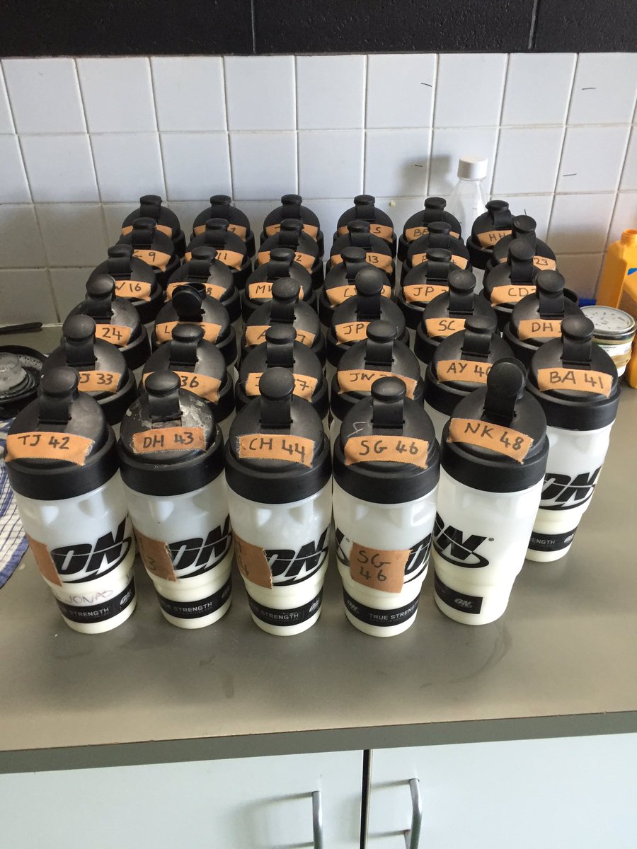 H_Routledge's tweet photo. Post training shakes prepared for @PAFC today. Thanks to @Team_Optimum for there support this season https://t.co/2b1jZLh5An
