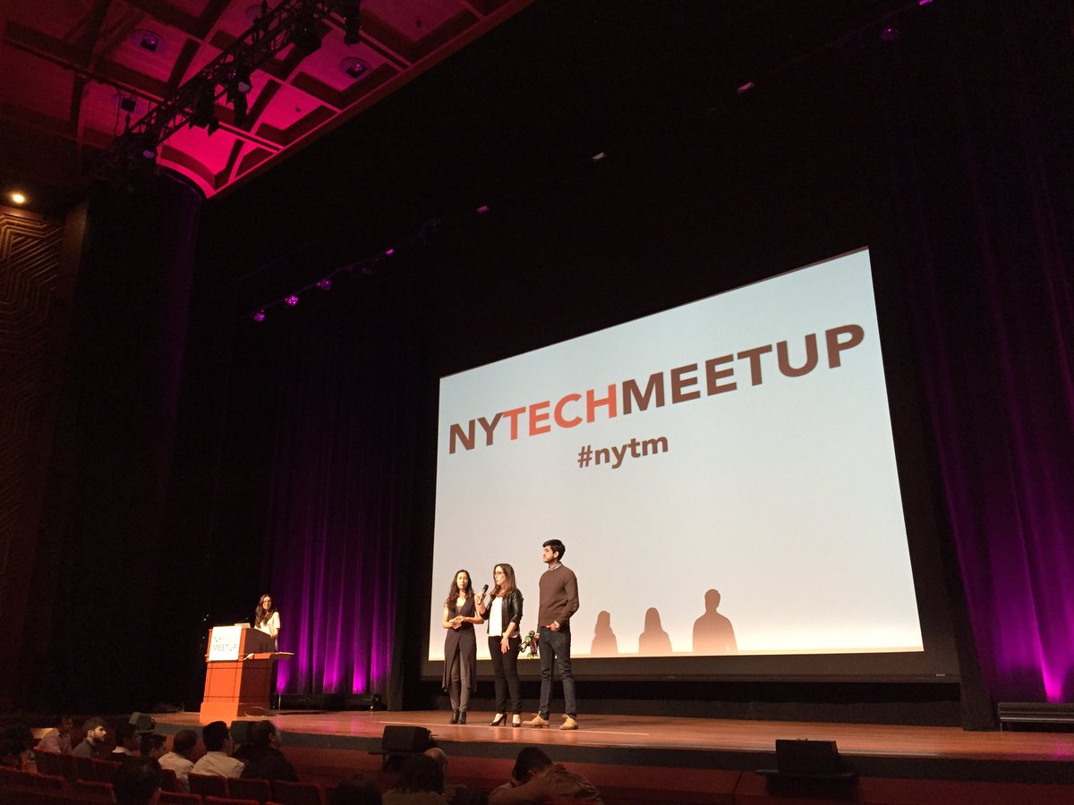 SandrineAy's tweet photo. Cool hardware product demos tonight (by really cool women!) @NYTM Check out @RaceYaToys and @thesirenring ! https://t.co/uH6ebTX94U