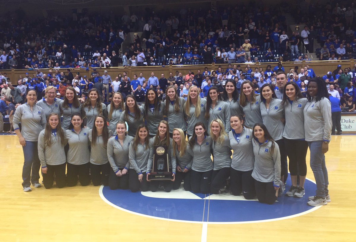 DukeFH's tweet image. Doesn't get much better than this! 2015 NCAA semifinalists recognized at @Duke_MBB half for a great season #DUFH