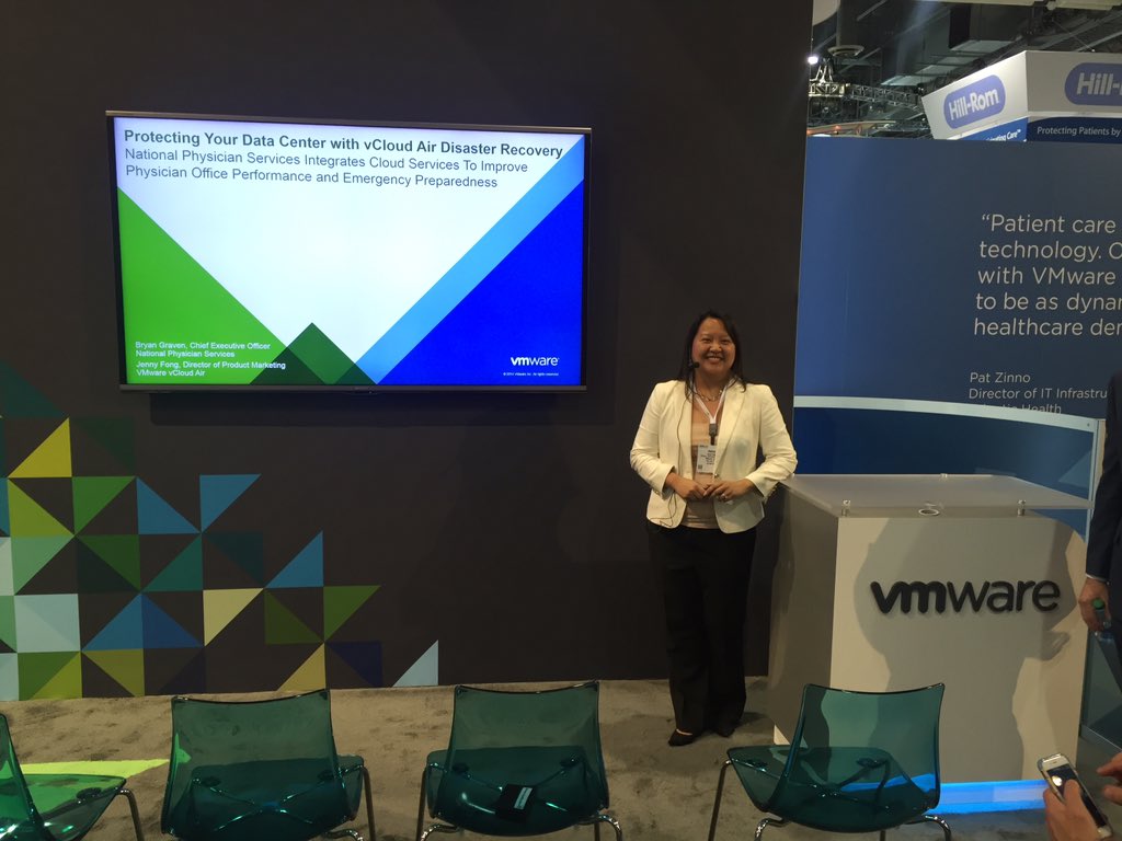 TechGalJenny's tweet photo. If you missed it today, I've got another talk on Thursday at 2:30pm! #VMwareHIT #vCloudAir #HIMSS16 https://t.co/JkI18bUhuQ
