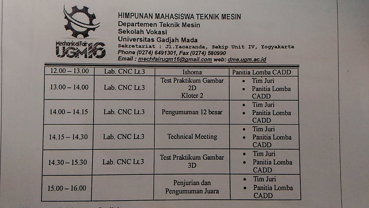 Mechanical Fair UGM (@mechfairugm) on Twitter photo 