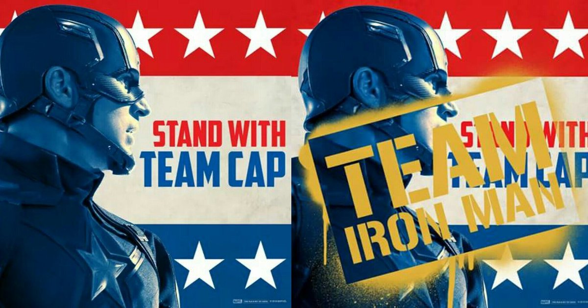 Engranajepr's tweet photo. #Cine
Nuevos artes promocionales de la película de #Marvel #CaptainAmerica #CivilWar.
#EngranajePR https://t.co/sQXuIgUJSZ