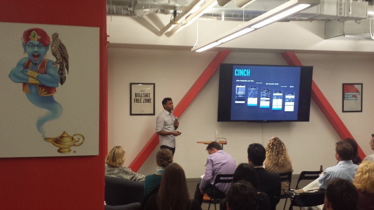 bashvitz's tweet photo. @davemcclure shining in @shaymus pitch 4 @CinchTravel thanks @500Startups 4 hosting, @travelmassive , @olsetinc https://t.co/7pSnVv1bss