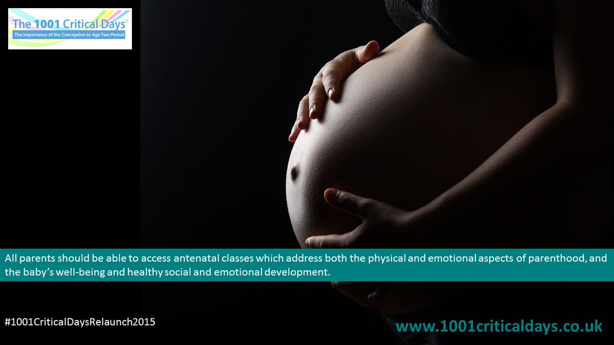#1001CriticalDays. All parents should have access to antenatal classes for physical &amp; mental health.