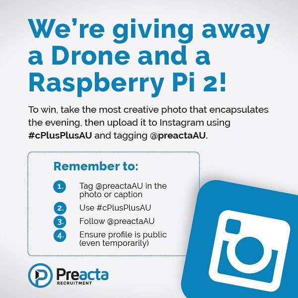 Insta_RaspPi's tweet image. ift.tt/1QSu0Ln - WIN a #Drone &amp;amp; #RaspberryPi 2 at tonight’s #cPlusPlusAU #meetup… ift.tt/1TQeDSA