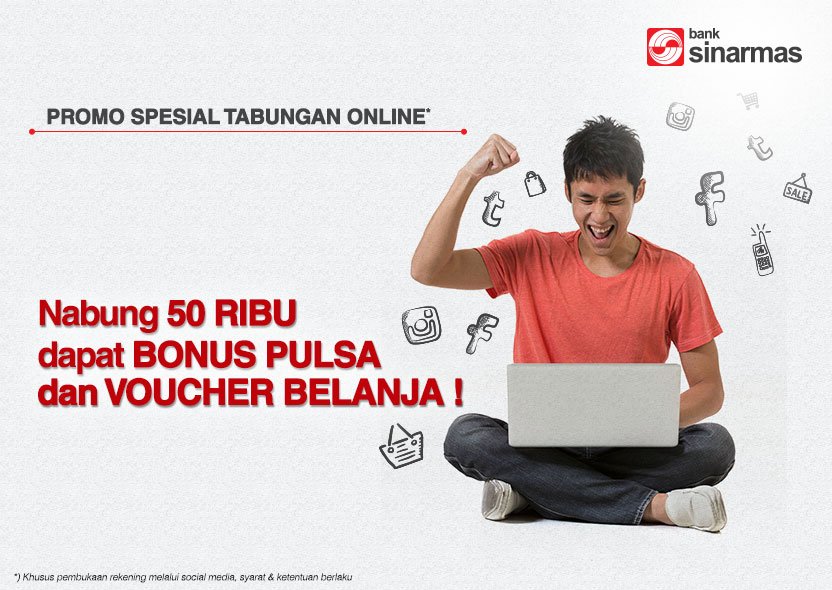 DB_Sinarmas's tweet photo. Buka tabungan Online Bank Sinarmas via social media banyak bonusnya! #NabungViaSocmed #DiBiPromo https://t.co/3KF8wSjFCh