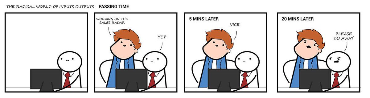 iostudios's tweet photo. It's here @salesradario's The Radical World of Inputs Outputs #comic #developer #coding #inputsoutputs #programmer https://t.co/60SUG9tvc7