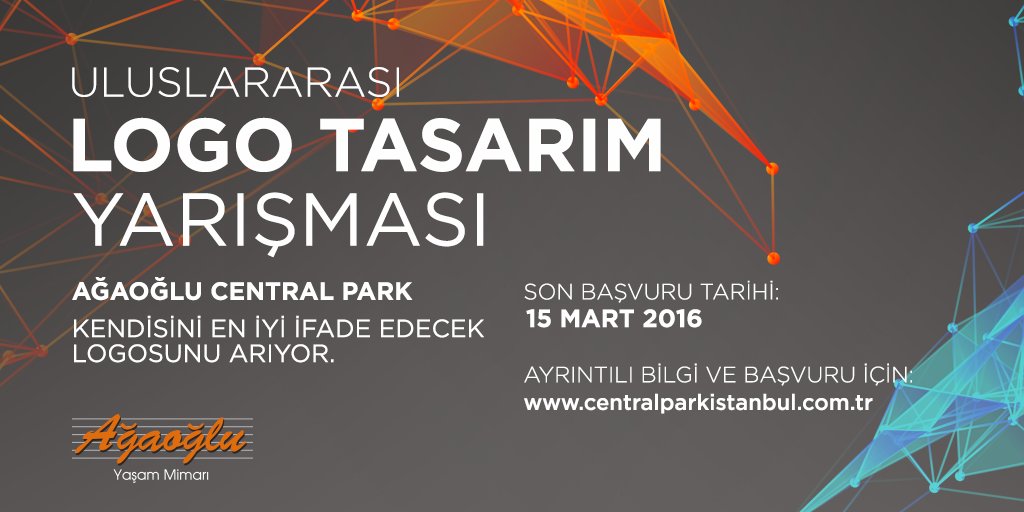 Ağaoğlu Central Park projesi için uluslararası logo tasarım yarışmamız başladı! Büyük ödül 10.000 USD.