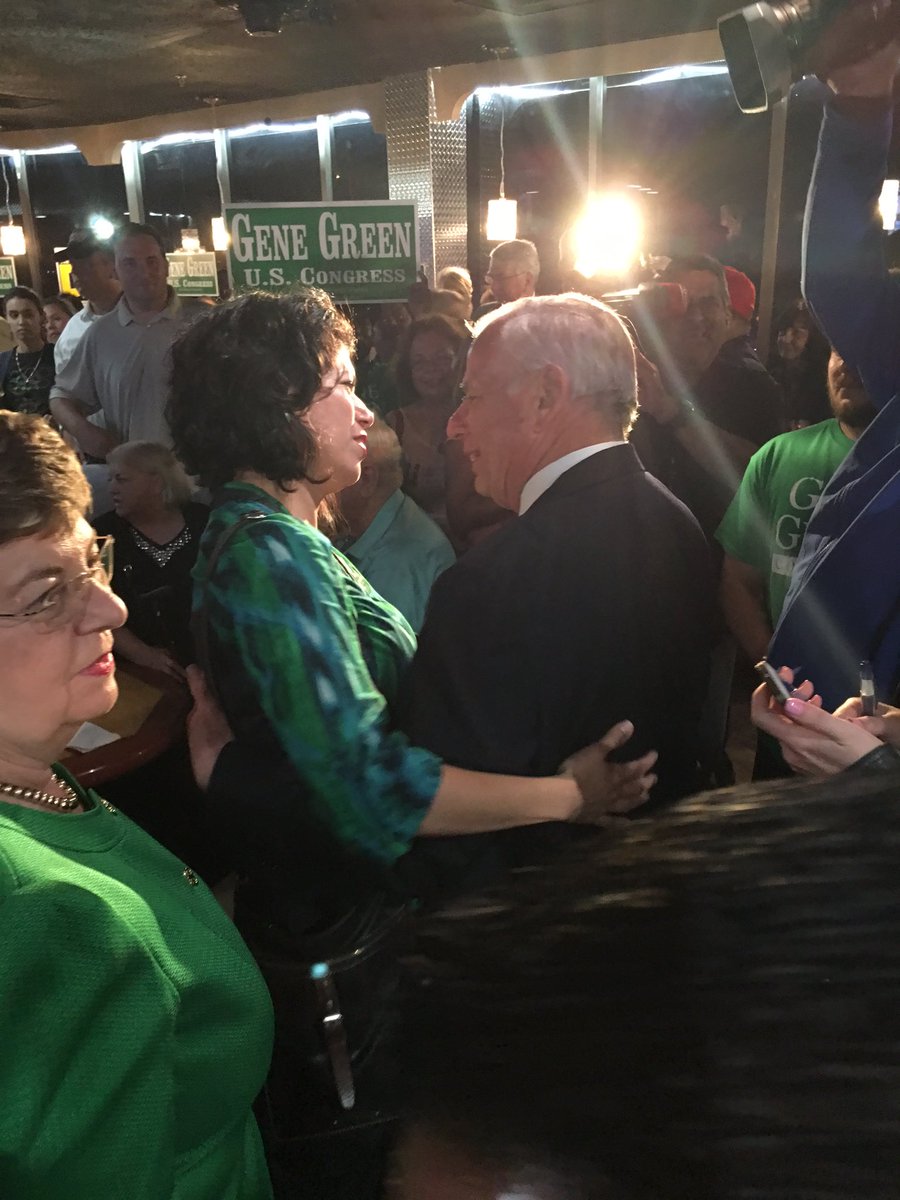 CarolforTexas's tweet photo. Congrats 2 my dear friend &amp; mentor @GeneGreen29 on ur win tonight! A great day 4 #TX29. #TeamGreen #SuperTuesday https://t.co/t9zMonFSHz