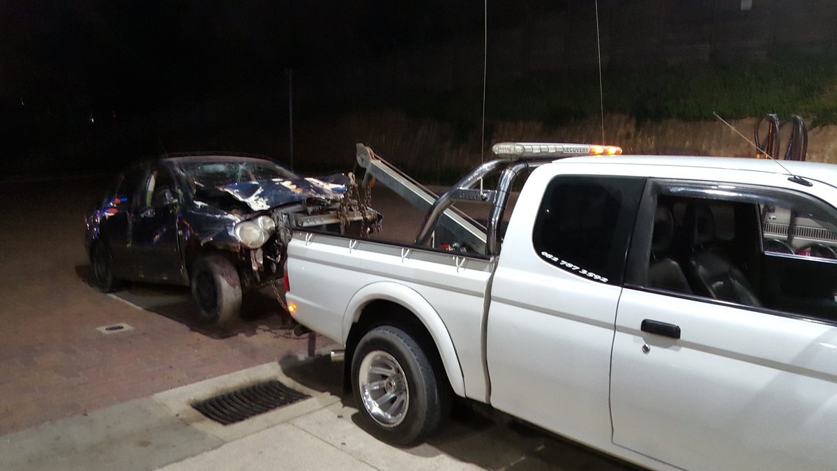 MhHoare's tweet photo. @FatalMoves last nights little detour for a drunk driver   in p.tshabalala road clermont driver ran away https://t.co/NXKgxC0H4n