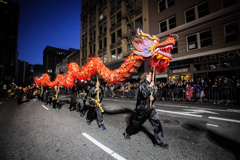 Asian Club at Chinese New Year Parade.  What a cool shot!  <a href="/aptossf/">Aptos Tiger</a>
