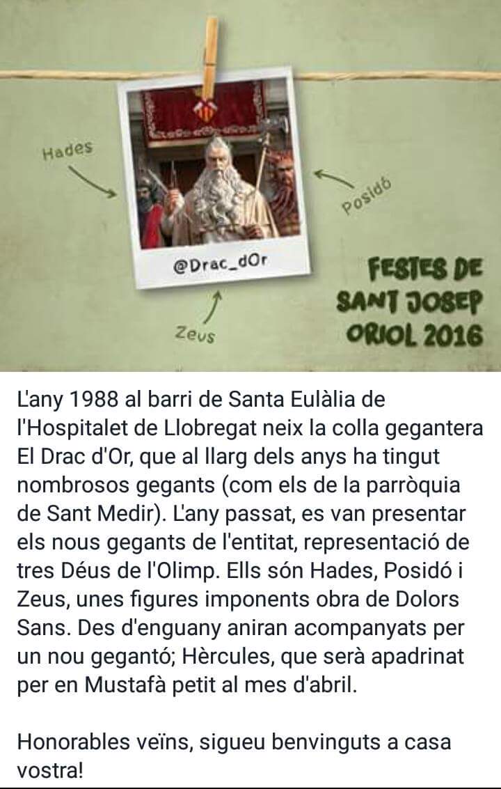 Ja toca sortir de l'Olímp per tornar a ballar desprès d'unes vacances Oi? El 20/03 visitarem als amics del Pí de Bcn