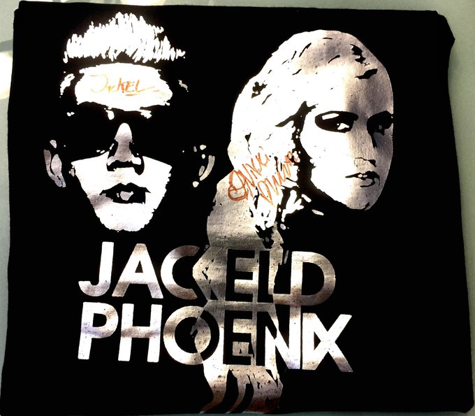 Limited Edition Silver Foil Autographed JACKELD PHOENIX shirts!  They R unisex S,M,L,XL Bookjackeldphoenix@gmail<a href="/tag/music"class="tags"><span>#music</span></a><a href="/tag/edm"class="tags"><span>#edm</span></a>