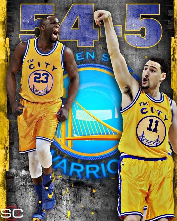 SportsCenter's tweet photo. Warriors hang on! Golden State fights off Atlanta in OT to win their 43rd straight home game, 109-105. https://t.co/EVMKCwgZvB