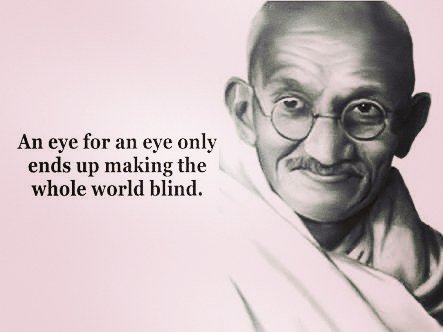 iMahatmaGandhi's tweet image. #eyeforaneye #toothforatooth #gandhi #mahatmagandhi #quotes #blindworld #world #blinded #peace #love #peacenotwar #…