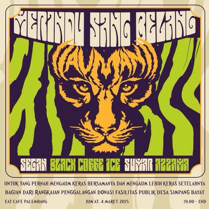 Youth Generator (@youthgenerator_) on Twitter photo Merindu Sang Belang: A Tribute to ((AUMAN)) | 4 Maret 2016 di <a href="/eatcafe/">eat cafe</a> Palembang | Benefit gig desa Simpang Bayat Merindu Sang Belang: A Tribute to ((AUMAN)) | 4 Maret 2016 di <a href="/eatcafe/">eat cafe</a> Palembang | Benefit gig desa Simpang Bayat