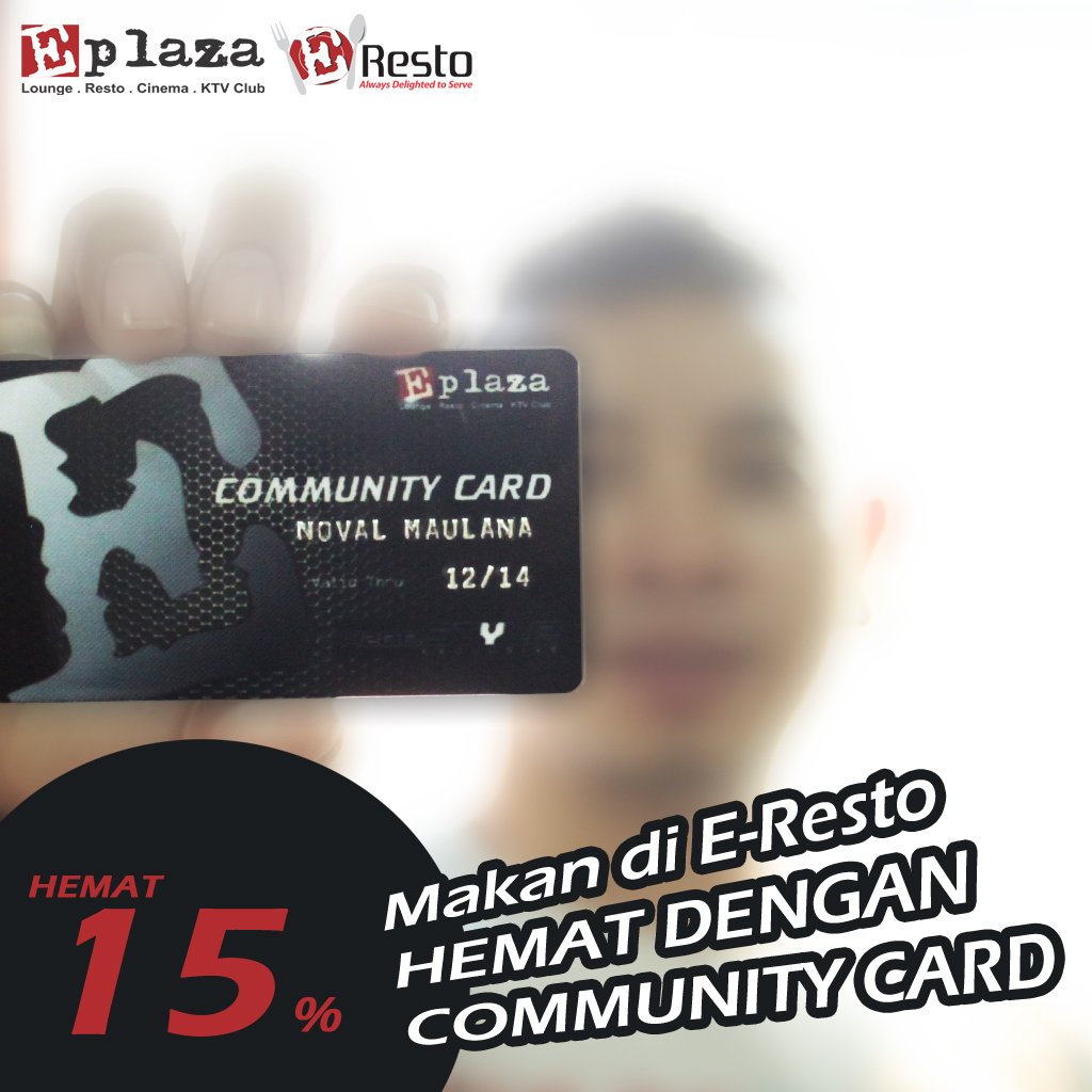 EPlazaSMG's tweet photo. Punya Komunitas dengan minimun anggota 20 orang ? Daftarin saja ke @eplazaSMG dan dapatkan discount 15 % di #EResto https://t.co/LIoGlzHDt4